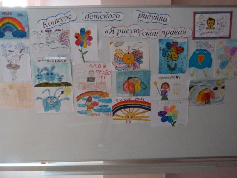 Школьный конкурс «Я рисую свои права», посвященный Дню Конституции РФ.