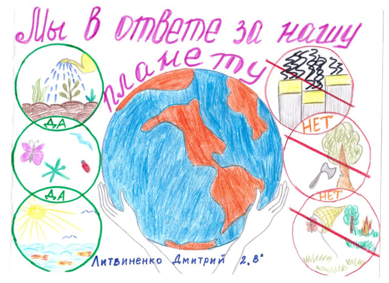 Фотовыставка рисунков  «Мы в ответе за нашу планету!».
